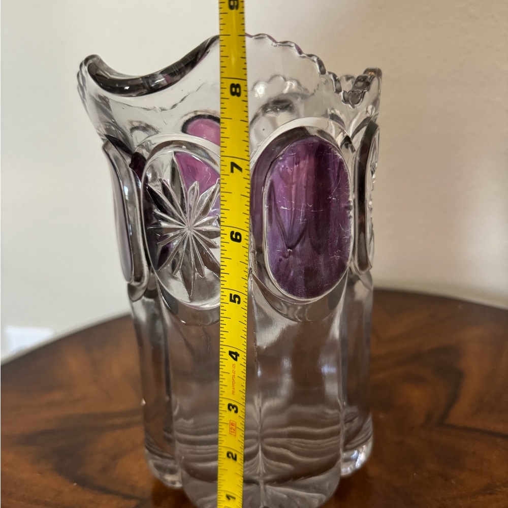 Antique Pitcher by: US Glass Co. EPAG 15155 pattern Nobby Bull’s Eye, Cromwell - Picture 9 of 13